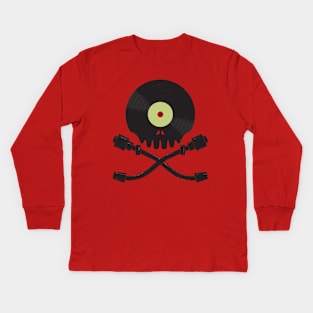 Vinyl till Death Kids Long Sleeve T-Shirt